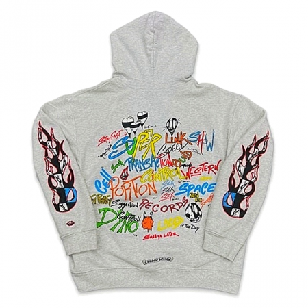 크롬*츠 Chrome hearts 브레인 웨이브 후디