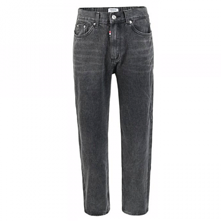 THOM BROWNE 블랙 뒷밴드 배기핏 팬츠