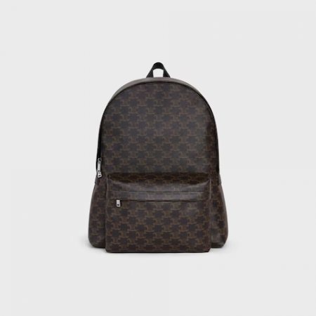 CELINE 미디엄 백팩 - 트리옹프 캔버스 & 카프스킨