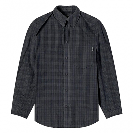 BALENCIAGA 리무버블 패디드체크 셔츠자켓