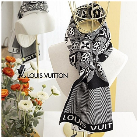 루이*통 LOUIS VUITTON 모노그램 클래식 양면 울머플러