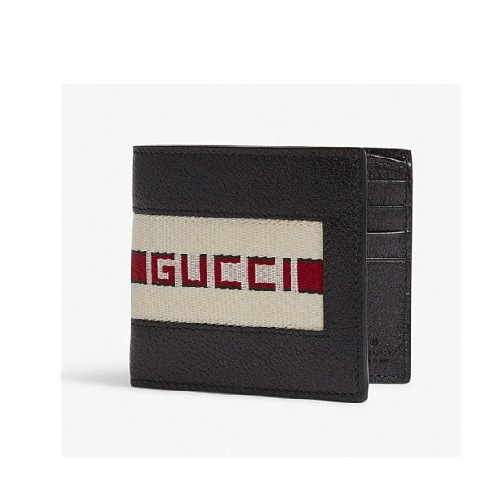 구찌 스트라이프 가죽 반지갑 408827