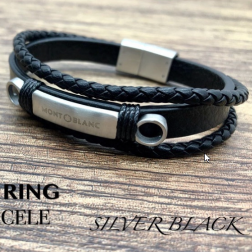 몽블랑 몽투 가죽 팔찌