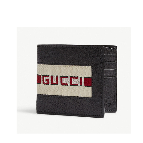 구찌 스트라이프 가죽 반지갑 408827