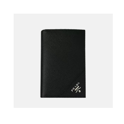프라다 2020 사피아노 여권지갑 블랙