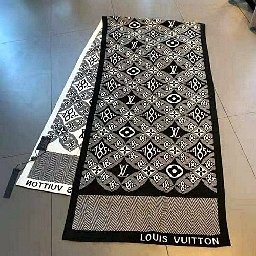 LOUIS VUITTON 모노그램 패턴 울 니트 머플러