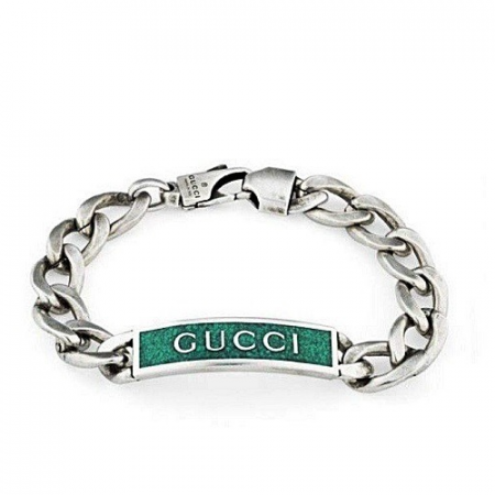 GUCCI 925실버 로고 체인팔찌