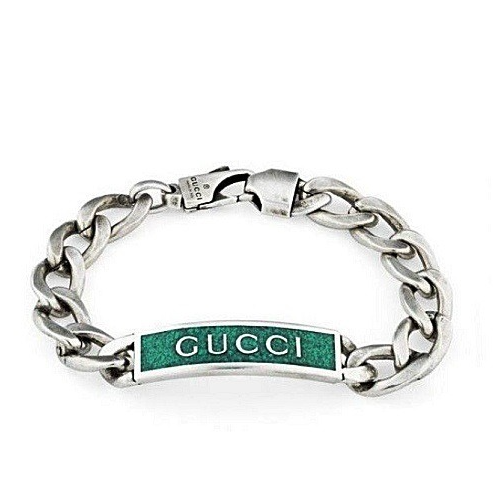GUCCI 925실버 로고 체인팔찌