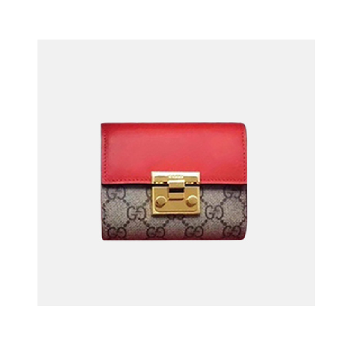 구찌 패드락 캔버스 & 레더 반지갑 GUW0064