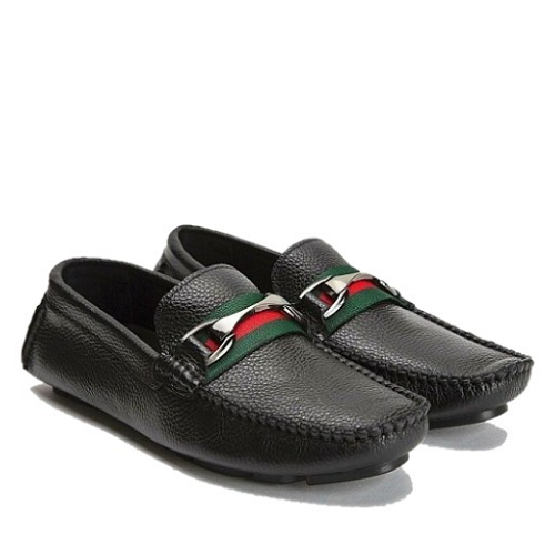 GUCCI 구* 홀스빗 웹 가죽 로퍼