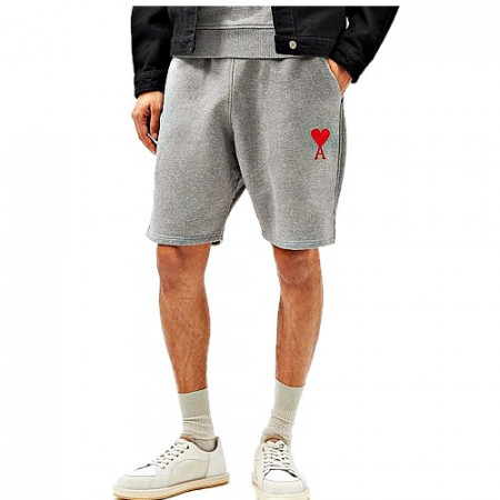 아* AMI 체인하트 로고 하프 팬츠