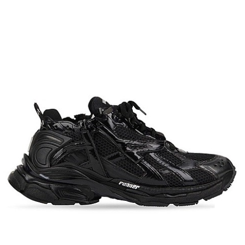 BALENCIAGA 메쉬 앤 나일론 러너 스니커즈 - 블랙