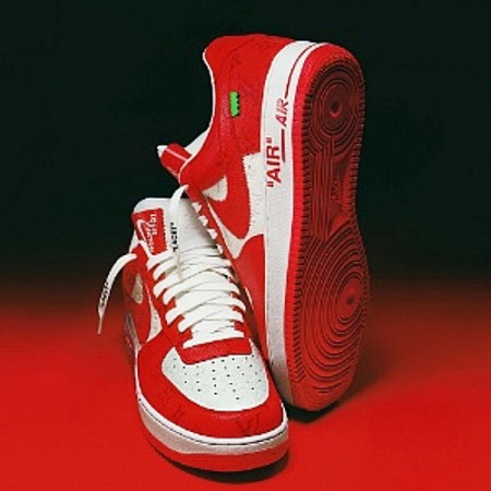 루이*통 x 나이키 에어포스1 로우 바이 버질아블로 - 레드
