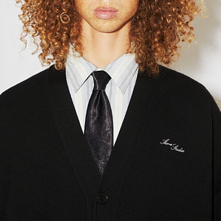 아크네 실버 엠브로이더리 시그니처 가디건