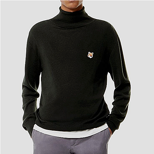 메종키*네 폭스헤드 패치 터들넥