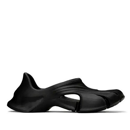 발렌시*가 블랙 몰드 클로즈 샌들 - 블랙