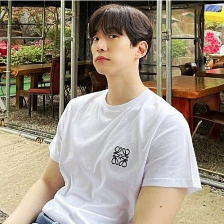 로에* 로고자수 반팔 티셔츠