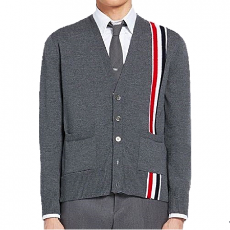 톰브라운 THOM BROWINE 인타르시아 크루넥 가디건