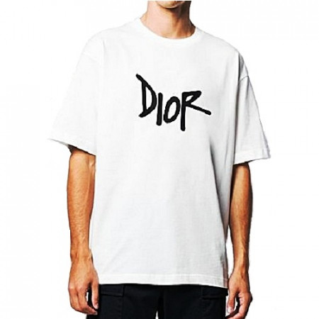 디* DIOR 로고 크루넥 티셔츠