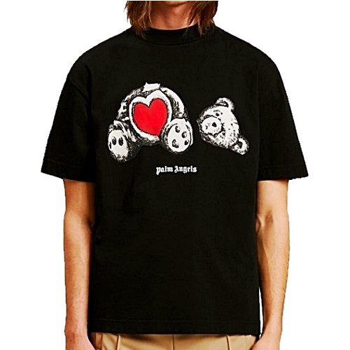 팜엔젤스 Palm Angels 베어 인 러브 로고 티셔츠