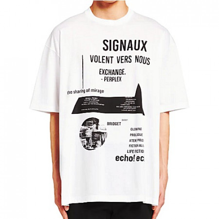 프라* 시그널 프린트 티셔츠