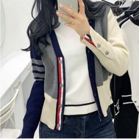 컴포트 배색 가디건