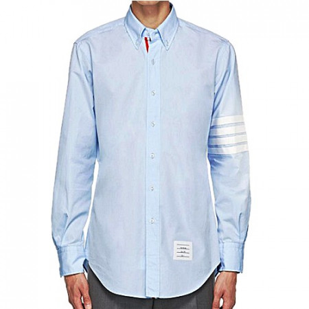 톰브라운 라이트 블루 코튼 4-바 셔츠