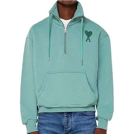 아미 AMI 하프 집업 스웻셔츠