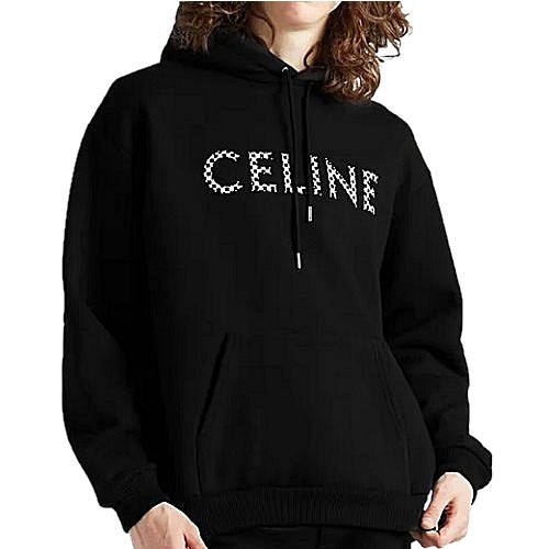 셀린느 CELINE 스터디드 체크 로고 후디