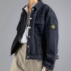 스톤아일*드 STONE ISLAND 심플 블랙 데님 자켓