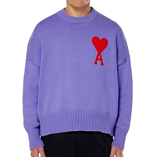 아미 AMI 인타르시아 빅하트 라운드 니트