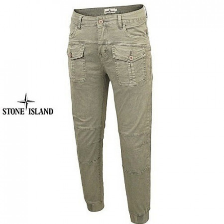 STONE ISLAND 앞 포켓 슬림 일자 조거 팬츠