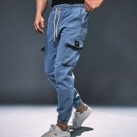 무스너클 MOOSE KNUCKLES 옆지퍼 데님조거 팬츠