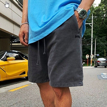 준지 JUUN.J 가먼트 다잉 헤비쭈리 밴딩 쇼트