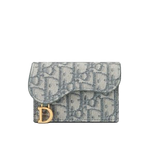 21F/W 디올 Dior Oblique 자카드 SADDLE 카드 홀더