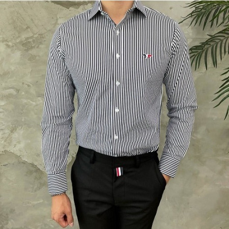 메종 *** 삼색여우 스트라이프셔츠