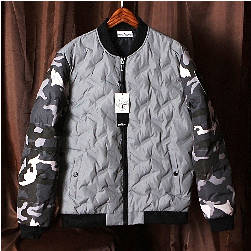 스톤아일*드 카모 플라쥬 봄버자켓