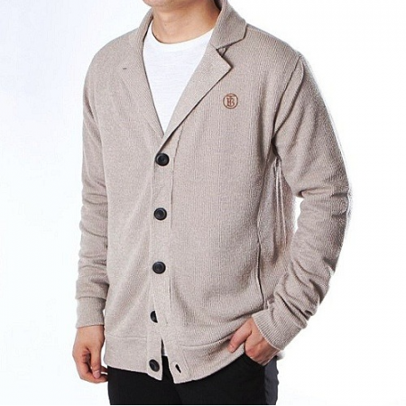 버*리 B자수 카라 가디건