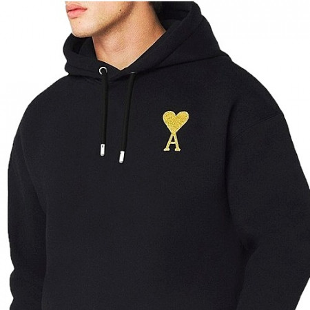아* AMI 골드 하트 스웻 후드