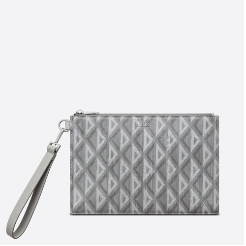 디올 CD 다이아몬드 A5 파우치 클러치백 그레이