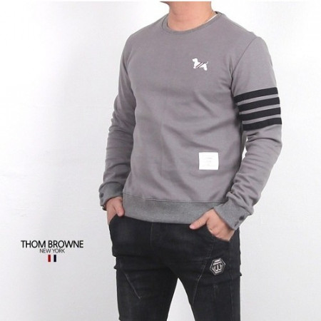 톰 브라운 완장 4-바 강아지맨투맨 - 차콜