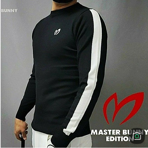 MASTER & BUNNY 뱅거스 레터링 니트 티셔츠