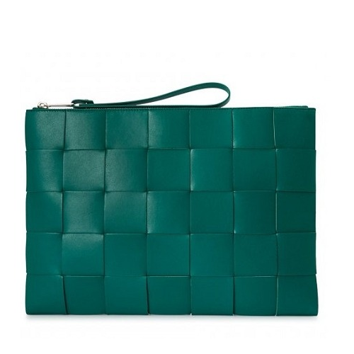 보테가베네타 인트레치아토 위빙 클러치 - 화이트