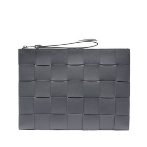 보테가베네타 인트레치아토 위빙 클러치 - 그레이