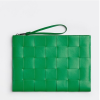 보테가베네타 인트레치아토 위빙 클러치 - 그린