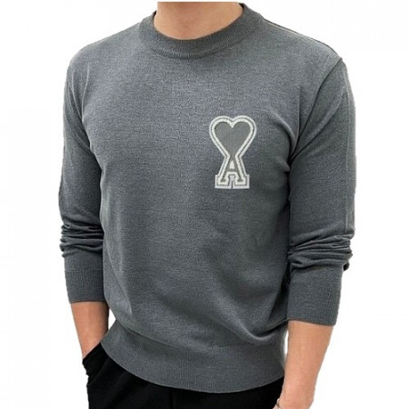 아미 AMI PARIS 시어링 슬림 라운드니트