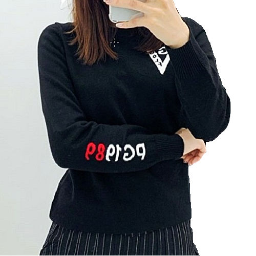 (국내배송) PEARLY GATES 프리미엄 pg 레터링 로고 니트