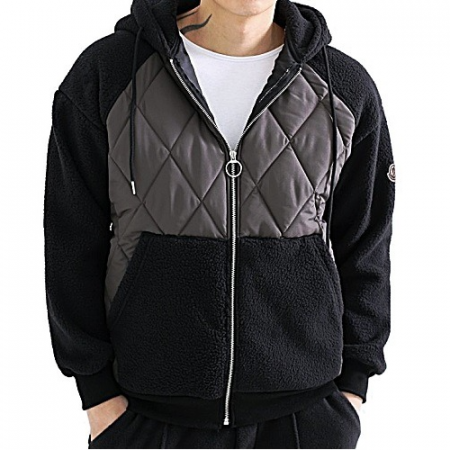 몽클*어 다이아 퀄팅 양털 집업