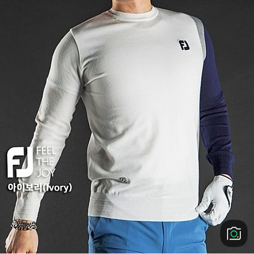 FOOTJOY GOLF 스페이스 절개 크루넥 니트
