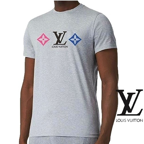 루이*통 LOUIS VUITTON 삼색 로고 크루넥 티셔츠